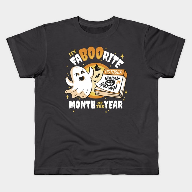 FaBOOrite Month v2 Kids T-Shirt by Olipop